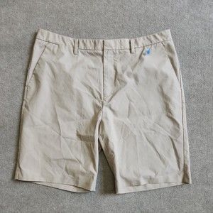 Ashworth Chino Shorts Mens Size 38 Beige Brown Check